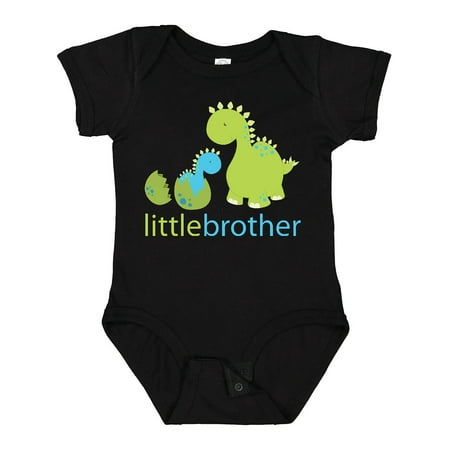 

Inktastic Dinosaur Little Brother Green Gift Baby Boy Bodysuit