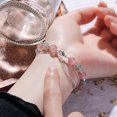 thumbnail image 4 of KAKOWELY Pulsera elegante de cuentas de cristal Pulsera de cuentas redondas de cristal Pulsera de cuentas unisex, 4 of 5
