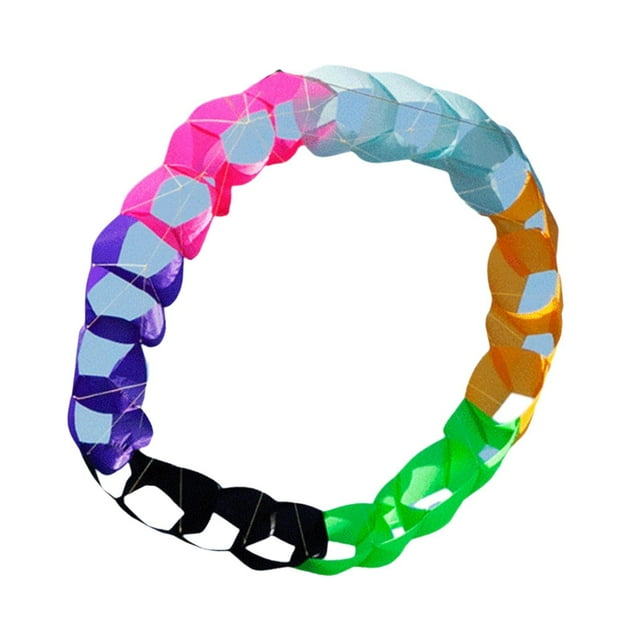 Cometa 3D, cometa suave, cometas de playa, deportes de ocio, fácil montaje, juego Multicolor para niños, actividad para jardín, patio, viaje, 24 agujeros 384cm