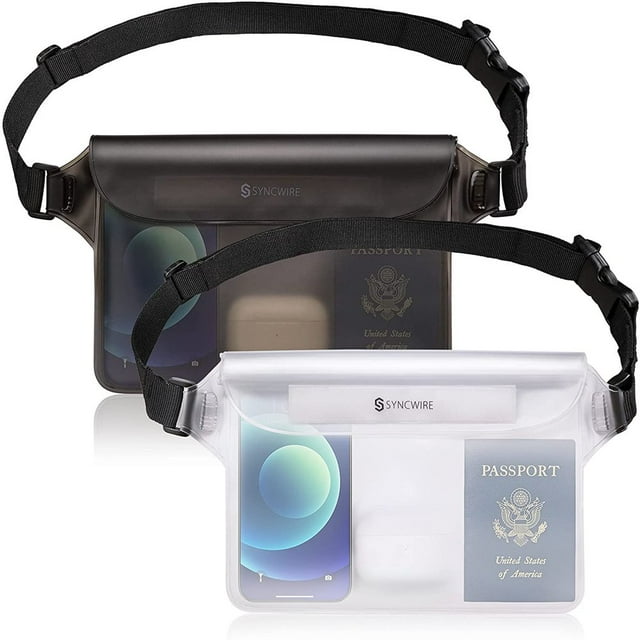 IPX8 Sacoche Étanche avec Ceinture Réglable Écran Touchable Sac Sec avec Ceinture Réglable pour la Plage Plongée en Apnée Kayak de Pêche