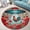 Ufo Abduction Rooster, variant on Circle Area Rug, Ufo Abduction Rooster Washable Non-Slip Floor Carpet, Soft Rug for Living Room Bedroom Decor 24 Inch