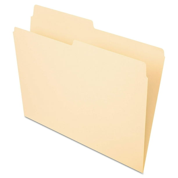 File Folders, Letter Size, Manila, 1/2 Cut, 100/BX (752 1/2), Standard