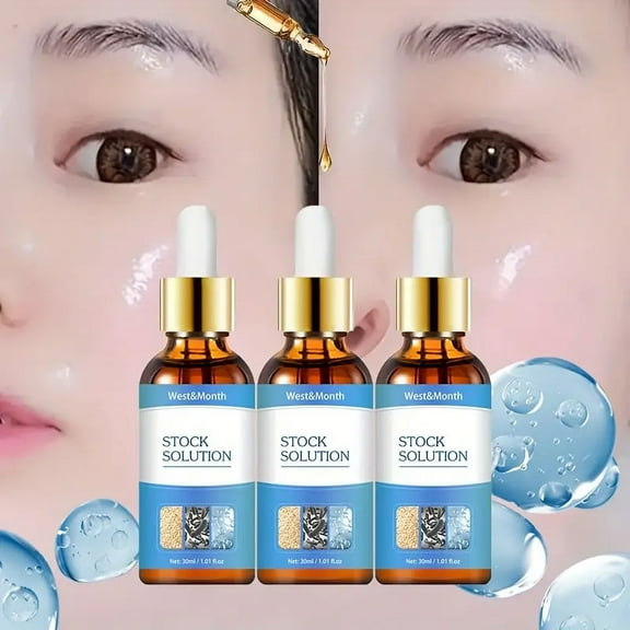 Hydrating Facial Serum Duo with Collagen, Hyaluronic Acid & Vitamin C E - Nourishing, Plumping & Moisturizing, Fragrance-Free, Hypoallergenic for All Light Beige Types - 30ml/1fl.oz Each