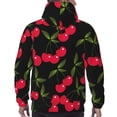 thumbnail image 7 of Uemuo Cherry Pattern Men's Hoodie - Casual Pullover Hoodie with Kangaroo Pocket, Stylish Hooded Sweatshirt for Everyday Wear-XX-Large, 7 of 7