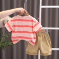thumbnail image 3 of Children's clothing children's short sleeved set, new foreign trade baby summer clothing, westernized boy summer round neck two-piece set, 3 of 5