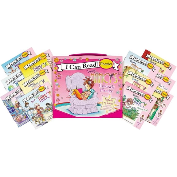 Pre-Owned Fancy Nancy's 12-Book Fantastic Phonics Fun!: Includes 12 Mini-Books Featuring Short and Long Vowel Sounds (Paperback) 0062086332 9780062086334