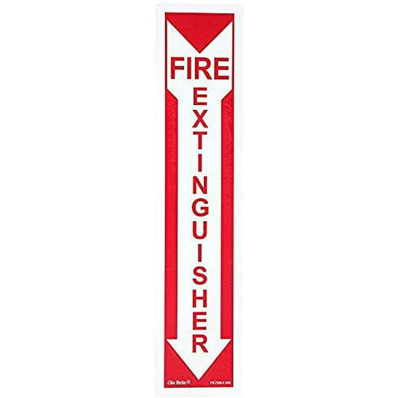 JESSUP FS-7520-F-202 FIRE SIGN- GLOW IN THE DARK- PEEL AND STICK- RED