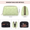 thumbnail image 2 of Asparagus green Pattern Makeup Bag, Large Capacity Travel Cosmetic Bag for Women Girls- Travel Toiletry Bag Leather Portable Waterproof Makeup Case Organizer with Handle, 2 of 4