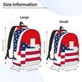 thumbnail image 4 of Easygd USA Switzerland Canvas Backpack: Stylish, Lightweight, and Versatile with Large Capacity and Adjustable Straps –, 4 of 7