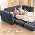 thumbnail image 5 of Inflatable Pull-Out Sofa: Velvety Surface, 2-in-1 Valve, Cupholder, 46" x 88" x 26" - Blow-Up Couch and Folding Queen Size Air Mattress Bed, 5 of 9