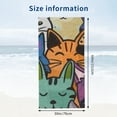 thumbnail image 3 of PHYHOO Colorful and Dogs Cartoon Towels for Adult Kids Ultra Absorbent Super Soft 30x60in, 3 of 8