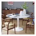 thumbnail image 1 of Tulip Dining Table made of white marble top 31", 1 of 3