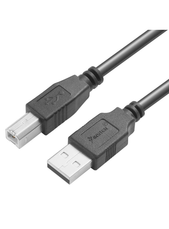 Insten 10ft USB A to USB B Printer Cable High Speed USB 2.0 Type A Male to Type B Male Printer Scanner Cable Cord 10' for HP Printer Epson Printer Canon Lexmark