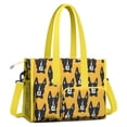 thumbnail image 2 of Teacher Tote Bag,Boston Terrier Teacher Utility Tote Bag,Large Work Tote Bags for Women with Multiple Pockets,Top Zipper Closure,13.8x10.6x6.7 Inch, 2 of 5