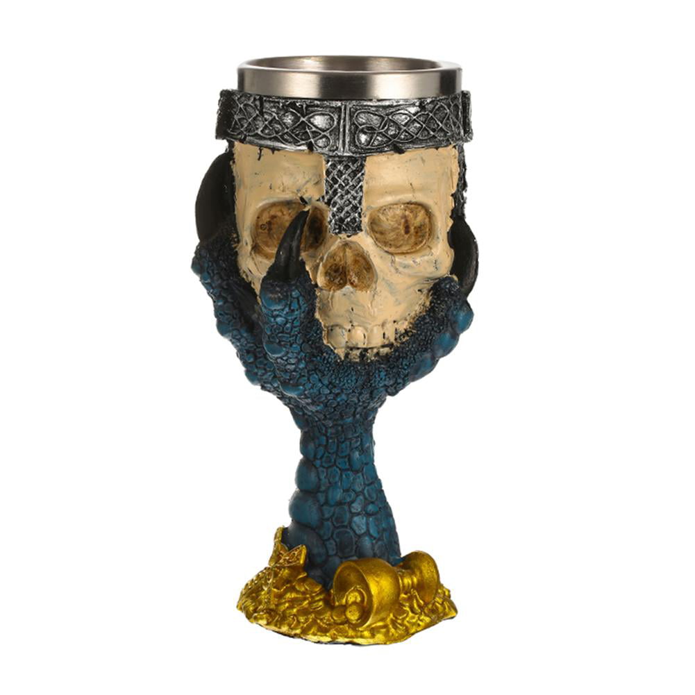 Coolest Gothic Resin Skull Goblet Retro Claw Wine Glass Cocktail Glasses NIGH 