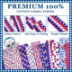 thumbnail image 3 of Rollo de tela Ganeen Cotton Jelly Patriotic, 60 unidades, 100 x 6,5 cm, 3 of 7