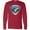Red, variant on Inktastic America with Eagle Shield and Banner Long Sleeve T-Shirt