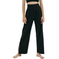 thumbnail image 1 of Pantalones de Yoga de Pierna para Mujer, Holgados y Cómodos, de Cintura Alta, con Bolsillos. Negro L, 1 of 10