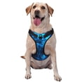 thumbnail image 1 of Kdxio Wolf Print No Pull Dog Harness Adjustable Reflective Oxford Easy Control Medium Large Dog Harness for Training and Everyday-Large, 1 of 6