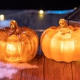 thumbnail image 3 of Halloween LED Pumpkin Decoration, Halloween Jack O Lantern Pumpkin Light with Glowing Design, Pumpkin Ornament for Tabletop Indoor Outdoor Party Home Decor, 3 of 5