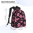 thumbnail image 4 of Haiem Lilies Flowers Lightweight Backpack for School, Classic Basic Water Resistant Casual Daypack for Travel with Bottle Side Pockets, 4 of 8