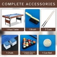 thumbnail image 5 of 5.3 ft Portable Pool Table, Billiard Table, Foldable Mesa De Billar with Complete Accessories Set, Space-Saving Indoor or Outdoor Use, 5 of 7