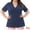 Navy Blue, variant on Women's Plus Size Tops V Neck Elegant Lace Ribbed Knit Tunic Blouse 2X Burgundy