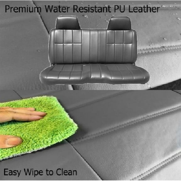 RealSeatCover made to fit 1985 - 1995 Toyota Pickup Small Notched Cushion Bench Seat Cover Exact Fit (PU Leather Gray)