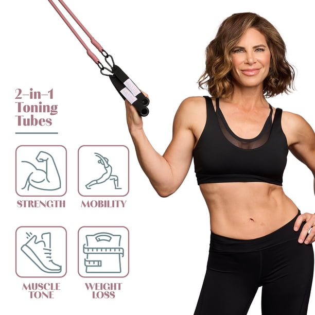 Balance by Jillian Michaels Beginner Fit Kit, Toning Tube, Bands, 4lb Ankle/Wrist Weights + Extended App Access