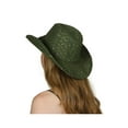 thumbnail image 2 of Top Headwear Glitter Sequin Trim Cowboy Hat, Olive, 2 of 4