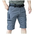 thumbnail image 2 of Men's Outdoor Capri Pants Summer Training Shorts With Webbing Waist, 2 of 4