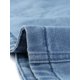 thumbnail image 5 of Chaqueta de mezclilla recortada con solapa de muesca para mujer de tallas grandes Agnes Orinda Azul Claro 2X, 5 of 7