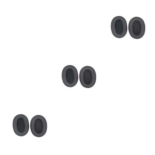 ziyahi Coussinets d'Oreille Coussinets d'Oreille à Réduction de Bruit Casque Coussin Ellipse Cache-Oreilles Remplacement pour Écouteurs WH-XB900N Noir 3 Ensembles