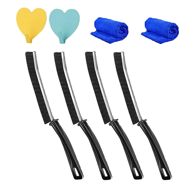 UWEME Crevice Gap Cleaning Brush Tool, 6pcs Hand-Held Groove Gap Cleaning Tools, 2 in 1 Dustpan Cleaning Brushes, Shutter Door Window Track Kitchen