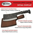 thumbnail image 4 of SZCO Supplies 9"" Twisted Handle Railroad Spike Cleaver with Leather Sheath, Gray (HS-4416), 4 of 4