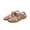 Brown, variant on Christmas Gifts SHENGXINY Hollow Leather Breathable Soft Flat Sandals Summer Women Shoes Woman Casual Solid Buckle Strap Ladies Sandals