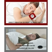 CoolFire Vibrating Alarm Clock - Silent Alarm Wristband Vibrating Watch. Silent Wrist Shock Clock. Vibration Bracelet Clock Deep Sleeper & Vibrate with USB Charge 1685G (Blue)