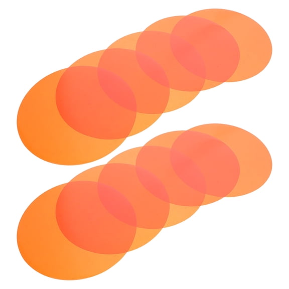 Mobutofu 10Pcs Self Adhesive Orange Light Diffuser Sheets for Lamps and Spotlights