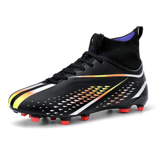 FULORIS Soccer Cleats Shoers Men Sock Football Boots Black