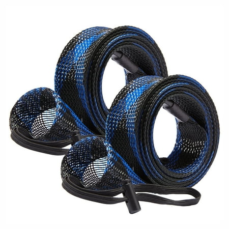 ShYlai 2Pcs Fishing Pole Protective Socks Elastic 32mm Spinning Rod Sleeve Cover Scalable for Casting Sea Fishing Spinning Rod