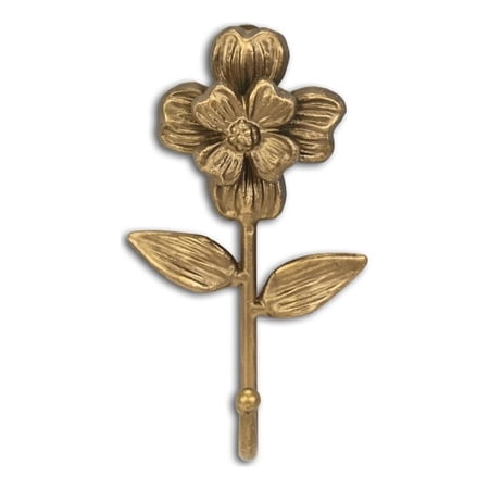 Cheungs 6115GD Mythra Flower Cast Iron Wall Hook, Cast Iron - Golden