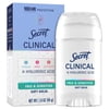Secret Clinical Antiperspirant Deodorant for Women, 100HR Sweat & Odor Protection, Hyaluronic Acid, Soft Solid, Free & Sensitive, 1.6 oz