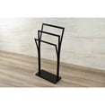 thumbnail image 2 of Kingston Brass SCC3300 Edenscape 34-7/16 Inch Freestanding Pedestal 3-Tier Y-Style Towel Rack in Matte Black, 2 of 7