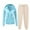 Blue 1, variant on Sweatsuits 2PC Sets Womens Long Sleeve Casual Loose Drawstring Tie Front Hooded Sports Daily Hoodie Set,Blue 2,S