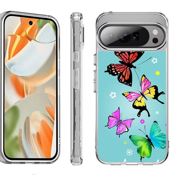 For Google Pixel 10 Pro XL Shockproof Protective Phone Case, by OneToughShield - Butterfly