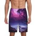 thumbnail image 1 of Fotbe Purple Moon Tree Night Sky Pantalones Cortos de Pijama para Hombre, Ropa de Dormir, Pantalones de Pijama Cortos para Hombre-Medium, 1 of 6