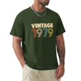 thumbnail image 1 of Camiseta Vintage de 1979 a 39 años para hombre tops bonitos de verano ropa negra tops de algodón, 1 of 7