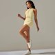 thumbnail image 5 of Traje corto de yoga para mujer, conjuntos de pantalones cortos sin costuras para gimnasio, chándal de realce, conjuntos de ropa de entrenamiento para mujer, ropa deportiva con cremallera, 5 of 5