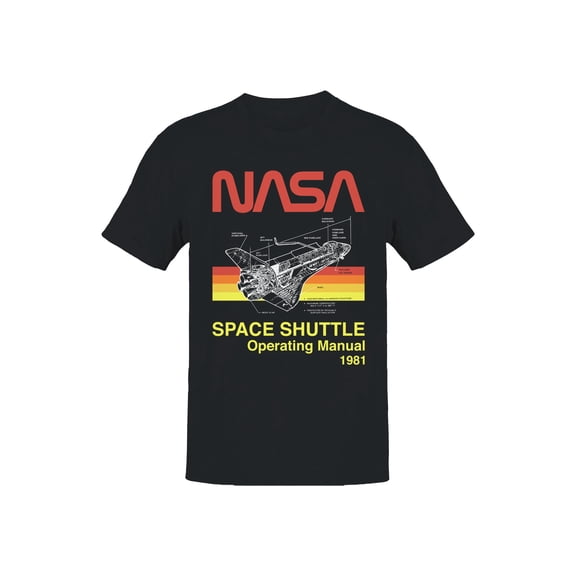 Officially Licensed NASA Space Shuttle Manual 1981 Men's T-shirt