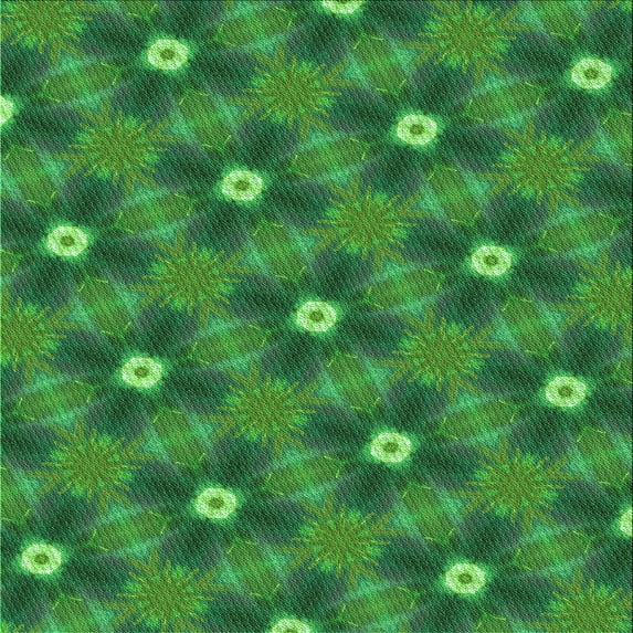 Ahgly Company Machine Washable Indoor Square Transitional Forest Green Area Rugs, 7' Square